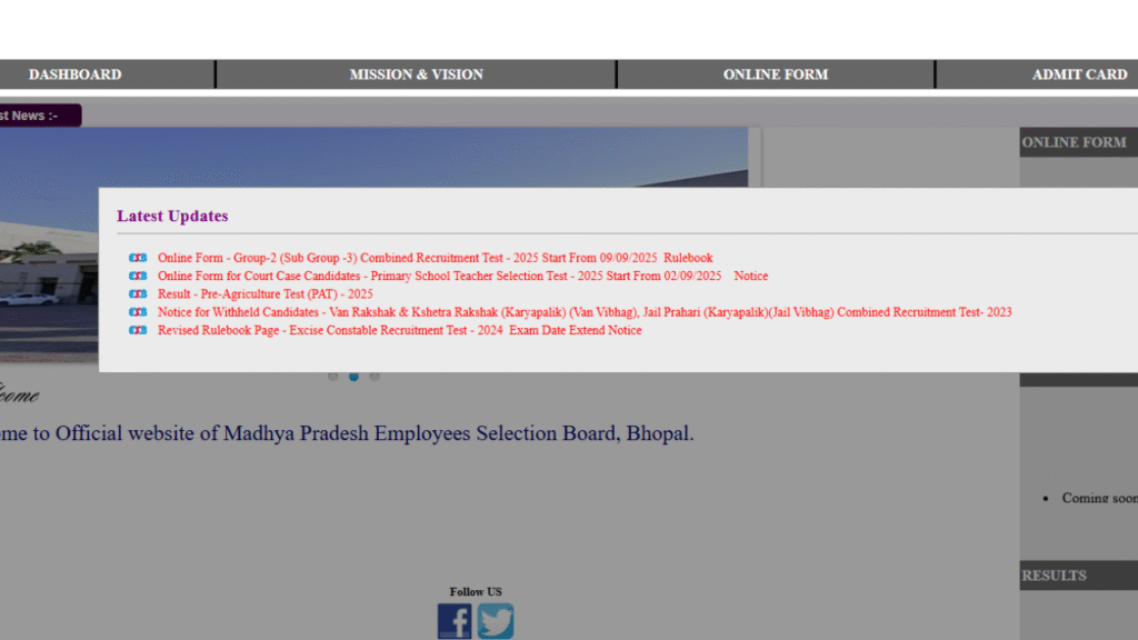 MPESB Excise Constable exam date.png